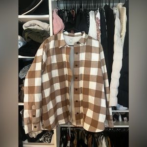 Women’s flannel with soft sherpa interior